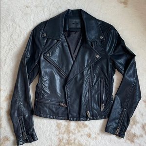Perfect condition leather moto jacket